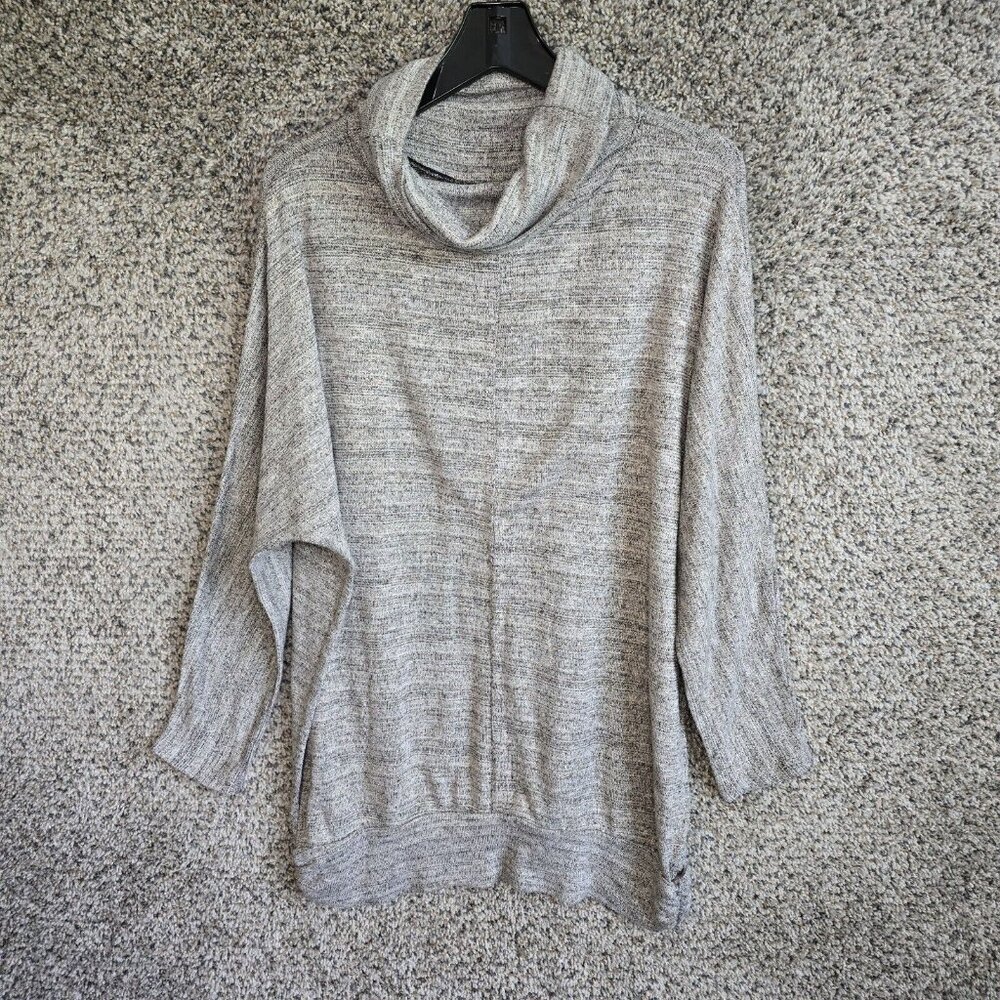 Lane Bryant Sweater Womens Plus 18/20 Gray Metallic Cowl Neck Pullover Ladies‎